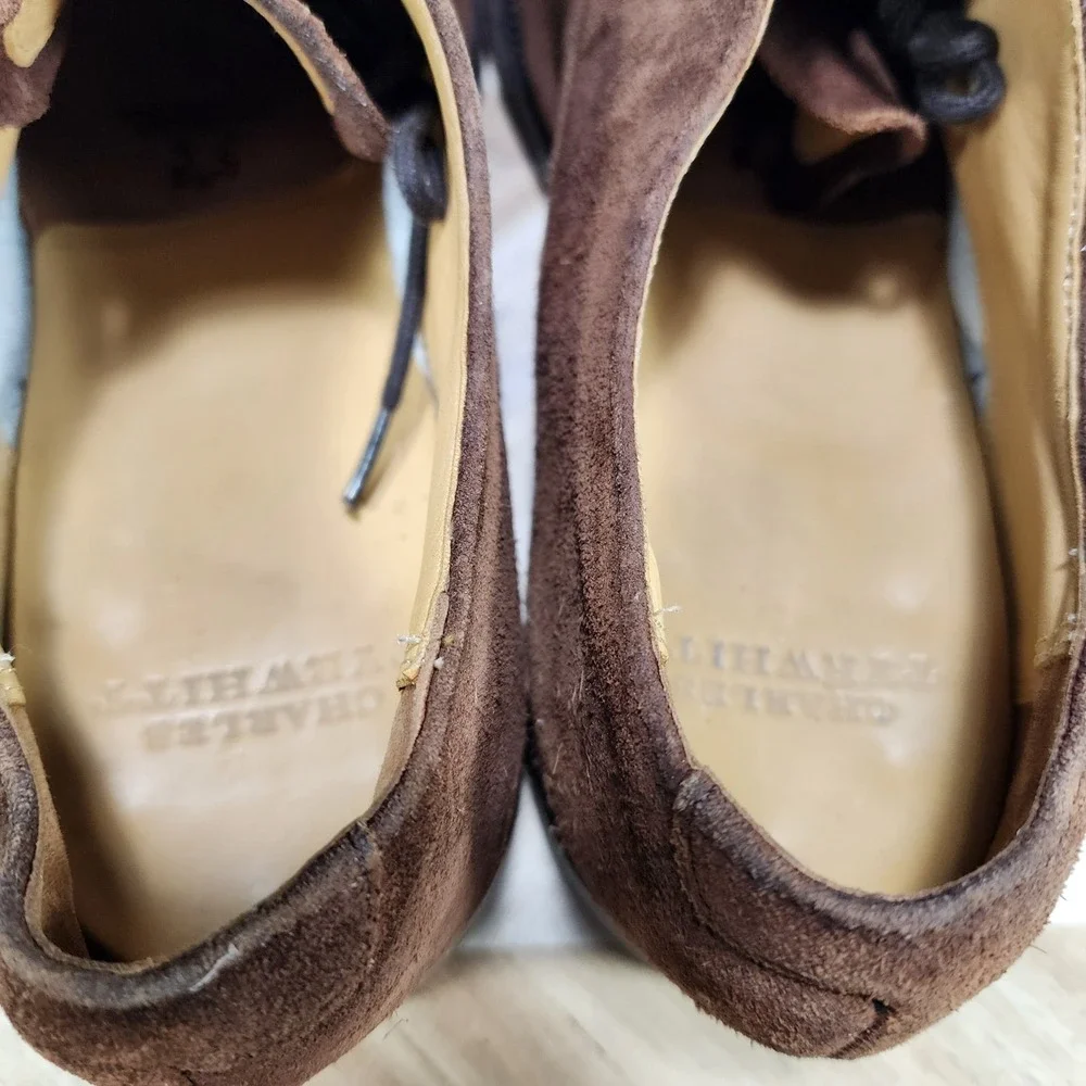 Charles Tyrwhitt Brown Suede Brogue Cap Toe Oxford Shoes Men's UK 8.5 / US 9.5